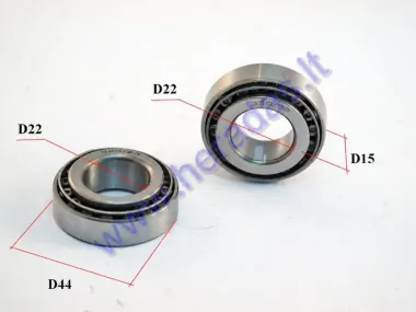 Vairo guoliai motociklo 125cc  22x22/44/15