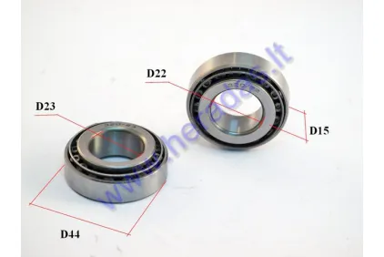 Vairo guoliai motociklo 125cc  22x23/44/15