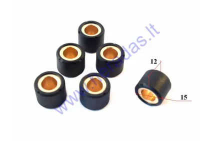 Variator roller set 6pc 15x12 6g