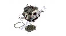 Variklio galvutė 107cc 110cc 125cc  ATV keturračio motociklo komplektas D52.4 Su vožtuvais, velenėliu, dangteliais analogas ATV110017. Tinka variklio 1P39F