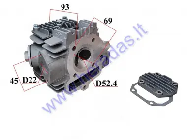 Variklio galvutė 125cc 4T motociklo komplektas D52.4Su vožtuvais, velenėliu, dangteliais. Tinka variklio 1P39FMA tiuningavimui.