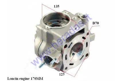 Cylinder head for ATV quad bike 250cc water-cooled