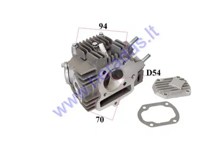 Cylinder head for motorcycle ATV quad bike 125cc with valves, camshaft, caps with valve lifters, candle