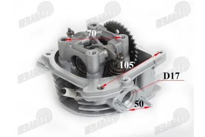 Engine head scooter 50cc 4T GY6 39mm set fits RUBI50, FLASH50 Engine head scooter 50cc 4T GY6 39mm set fits RUBI50, FLASH50