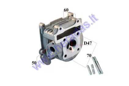 CYLINDER HEAD FOR SCOOTER 70cc 4T GY6 47mm