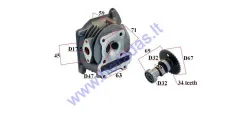 Variklio galvutė motorolerio 70cc 4T GY6 47mm komplektas