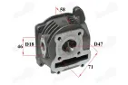 Engine head for scooter 80cc 4T GY6 47mm valves 69mm 18,5mm 15,5mm 5mm