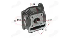 Engine head for scooter 80cc 4T GY6 47mm valves 69mm 18,5mm 15,5mm 5mm
