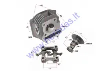 Cylinder head assembly for scooter GY6 125cc D52.4 without cover cap