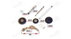 Engine chain tensioner kit for motorcycle, moped 4T 139FMA 50cc 70cc 120cc fits CHAMP DELTA, CHAMP MONTANA