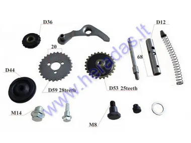 Engine chain tensioner kit Pocket Bike without chain
