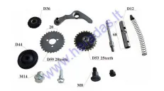 Variklio grandinės įtempimo rinkinys Pocket Bike be grandinės