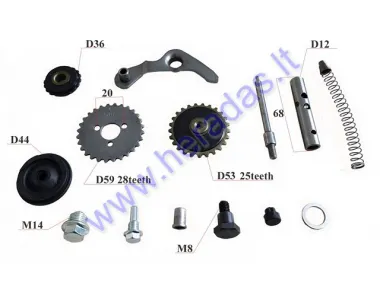 Engine chain tensioner kit Pocket Bike without chain