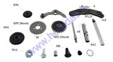 ENGINE CHAIN TENSIONER KIT POCKET BIKE WITH CHAIN