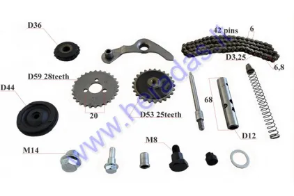 ENGINE CHAIN TENSIONER KIT POCKET BIKE WITH CHAIN