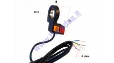 Engine switch button for electric scooter Ultron