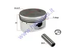 Engine piston, JINGLONG   type GY6  1P63QML  D62.5