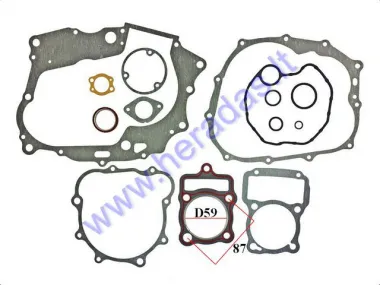 ENGINE GASKET SET FOR AIR -COOLED 150CC 162FMB Bashan, Loncin, Eagle D57 CYLINDER