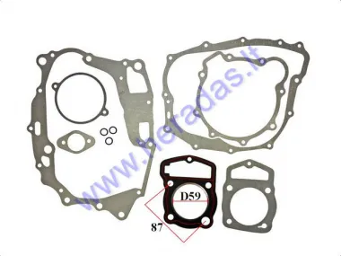 Engine gasket set for air -cooled quad bike 156FMI Romet, Zetka, Junak