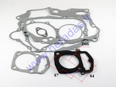 Engine gasket set for air-cooled motorcycle 250cc LIF250