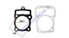 Engine gasket set for water-cooled ATV250cc D67 CG250 Zongshen