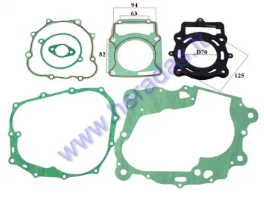 Engine gasket set for water-cooled quad bike ATV250cc 170mm