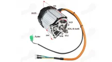Motor 72V 2800W for electric cargo tricycle KING BOX 3  JP2800 DLS150