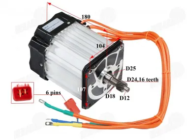 Motor 72V 3900W for electric cargo tricycle KING BOX 2 JP3900SAV