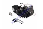 4-STROKE MOTORCYCLE ENGINE 125CC 4 GEARS AIR-COOLED. CHAIN TYPE 428 PLUNGER D54 1P52FMI