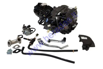 Variklis motociklo Zongshen keturtaktis  110cc 4 bėgiai aušinamas oru kojinis užvedimas ZS152FMH mechaninė sankaba.