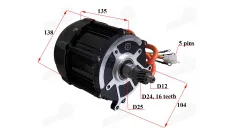 Variklis PRAKTIK2 72V1000W