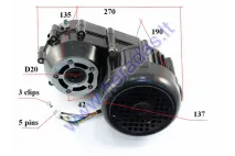 Electric trike scooter engine with transmission gearbox 48V 500W MS01 MS03
