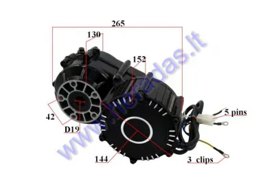 Electric trike scooter engine with transmission gearbox 48V 500W ST96