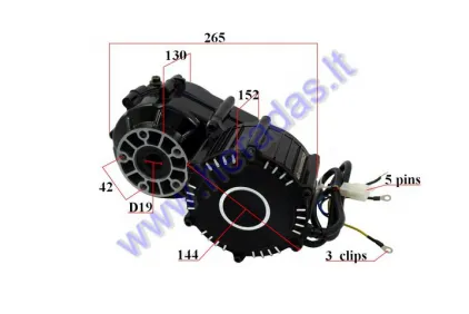 Electric trike scooter engine with transmission gearbox 48V 500W ST96