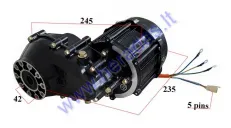 Variklis su reduktoriumi PRAKTIK2 72V1000W