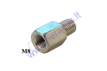 Veidrodėlio adapteris, dešininio sriegio perėjimas iš 10mm į 8mm sriegį.
