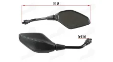 Mirrors for motorcycle NAKED50 2pcs. set E mark right-head thread