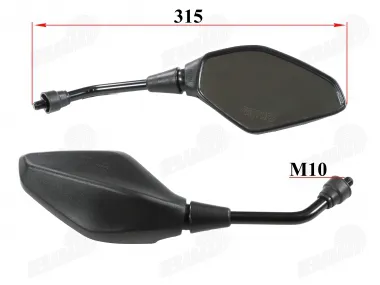 Mirrors for motorcycle NAKED50 2pcs. set E mark right-head thread