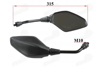 Mirrors for motorcycle NAKED50 2pcs. set E mark right-head thread