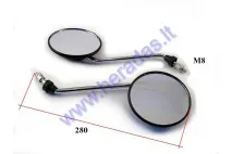 Mirror 2pc set for scooter