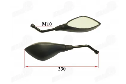 Mirrors for scooter, motorcycle 2 pcs. set M10, right-hand thread