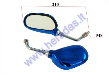 MIRROR 2PC SET FOR SCOOTER, MOTOCYCLE M8, RIGHT THREAD