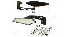 Mirrors for scooter, motorcycle 2 pcs. set , right-hand thread