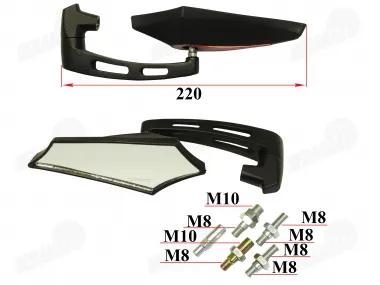 Mirrors for scooter, motorcycle 2 pcs. set , right-hand thread