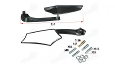 Mirrors for scooter, motorcycle 2 pcs. set , right-hand thread