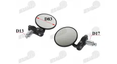 Mirror set for ATV, motorcycle 2pcs mirrors M8 NAKED, ATV, CAFE RACER, SUPERMOTO