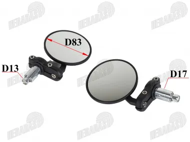 Mirror set for ATV, motorcycle 2pcs mirrors M8 NAKED, ATV, CAFE RACER, SUPERMOTO
