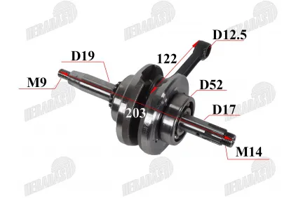 Velenas alkūninis 110cc ATV KETURRAČIO. HONDA MONKEY TRUMPESNIS ŠVAISTIKLIS 152FMH KAZUMA ROKETA 123mm Velenas alkūninis 110cc ATV KETURRAČIO. HONDA MONKEY TRUMPESNIS ŠVAISTIKLIS 152FMH KAZUMA ROKETA 123mm