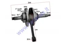 Velenas alkūninis 125CC 130cc motociklo ATV, ATV Bashan, XL, XM, XS, Zipp 154FMI