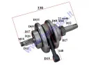 Crankshaft for 150cc  162FMI ATV quad bike Bashan, Kingway, Eagle, Motorsport, Loncin, Shineray